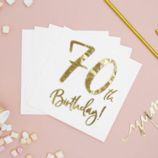 70th Birthday -servetit