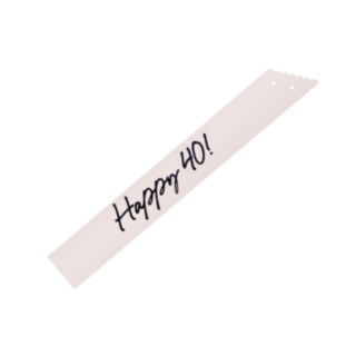 Happy 40 Olkanauha Kerma/Musta