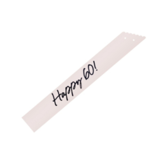 Happy 60 Olkanauha Kerma/Musta