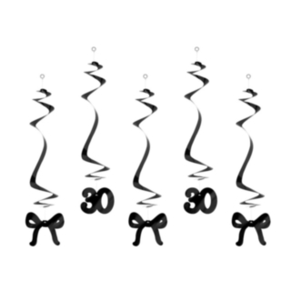 30-Vuotiaan Kierrekoristeet Musta