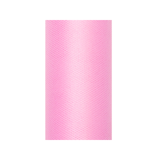 Vaaleanpunainen organza-kangasrulla