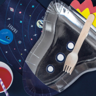 Space Party Raketti Pahvilautaset