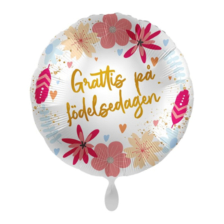Grattis På Födelsedagen Foliopallo Punainen