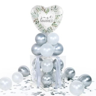 Balloha® Laatikko Just Married Hopea