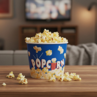 Uudelleenkäytettävä Popcorn Kulho Sininen