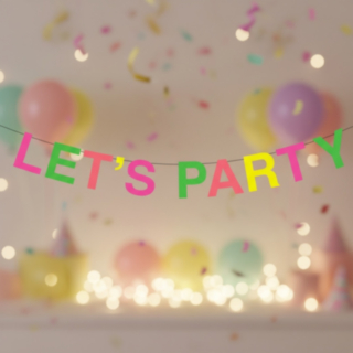 LET'S PARTY Koristenauha Neon