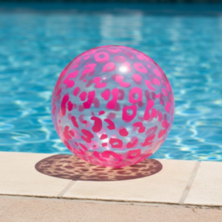 Leopardi Uimapallo Neonpinkki