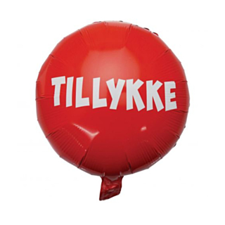 Pyöreä Tillykke Folioilmapallo