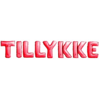 Tillykke Folioilmapallot Punainen