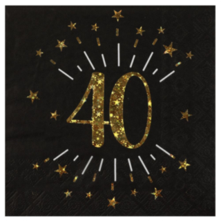40-vuotisjuhlien lautasliinat