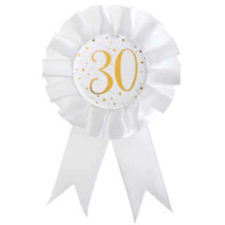 30 Vuotis Ruusuke Valkoinen/Kulta