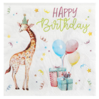 Happy Birthday Kirahvi Servetit