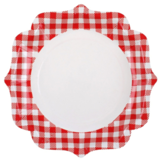 Ruudullinen Picnic Kertakäyttölautaset