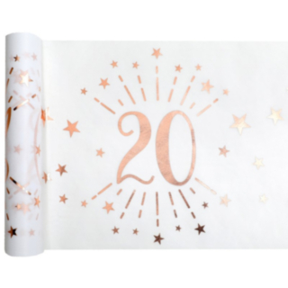 20-Vuotisjuhlien Kaitaliina Valkoinen/Ruusukulta