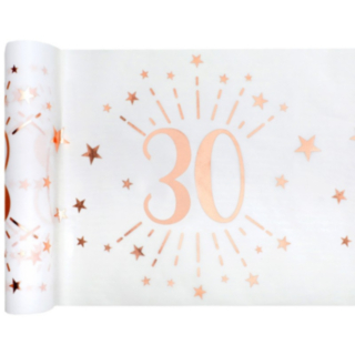 30-Vuotisjuhlien Kaitaliina Valkoinen/Ruusukulta