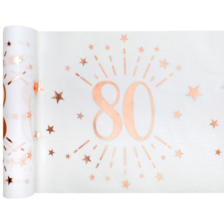 80-Vuotisjuhlien Kaitaliina Valkoinen/Ruusukulta