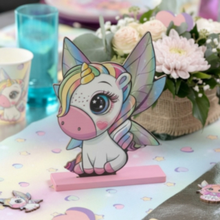 Fairies & Unicorns Pöytäkoriste Puinen
