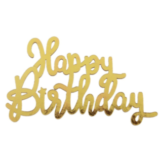Happy Birthday Pöytäkoriste Kulta
