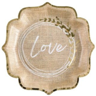Love Kertakäyttölautaset Luonnollinen