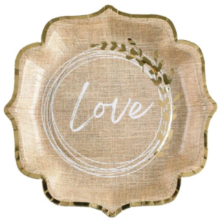 Love Kertakäyttölautaset Luonnollinen