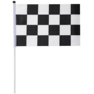 Racing Ruutulippu Valkoinen/Musta