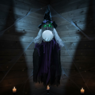 Noita Kristallipallon Kanssa Sekä Ääni & Valo