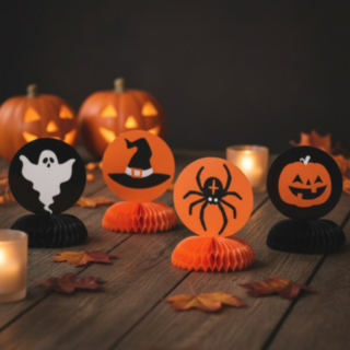 Halloween hunajakennopallo pöytäkoristeet