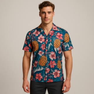 Floral Pineapple Havaijipaita