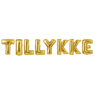 Tillykke Folioilmapallot Kulta