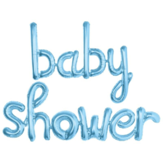 Vaaleansiniset Babyshower-folioilmapallot