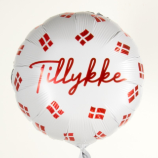 Tillykke Dannebrog Folioilmapallo