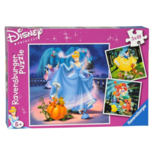 Disney Prinsessa® 3 x 49 Palan Palapeli