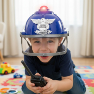Poliisi Lasten Kypärä Valolla & Äänellä