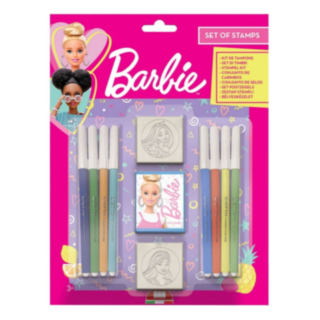 Barbie® Piirustus- & Leimasinsetti Vaaleanpunainen