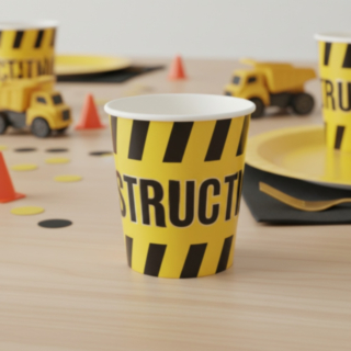 Rakennustyömaa Construction Kertakäyttömukit