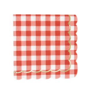 Ruudulliset Piknik Servetit Punainen/Valkoinen