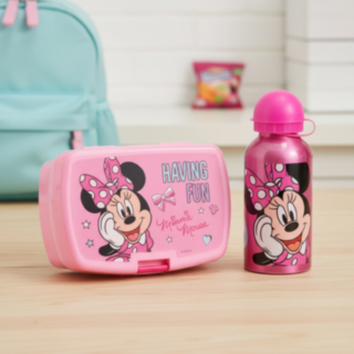 Minni Hiiri® Juomapullo & Eväsrasia Vaaleanpunainen/Pinkki