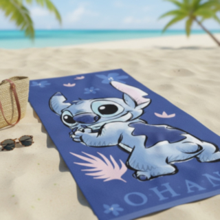 Lilo & Stitch® Ohana Rantapyyhe Sininen