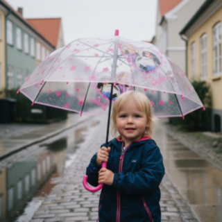 Barbie® Sateenvarjo Läpinäkyvä