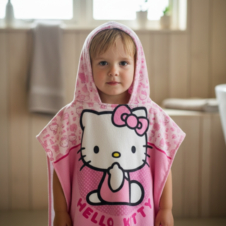 Hello Kitty® Pyyheponcho Vaaleanpunainen