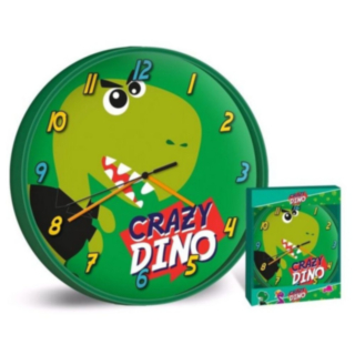 Hullu Dino Seinäkello Vihreä