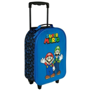 Super Mario® & Luigi Vedettävä Matkalaukku Sininen