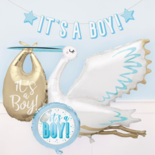 It's A Boy Stork Mega Foliopallo