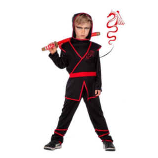 Lohikäärme Ninja Lastenasu Punainen