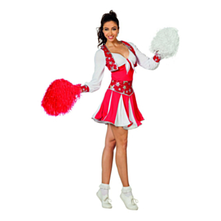 Punainen deluxe cheerleader-asu