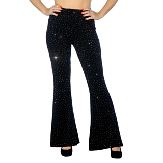 Glitter Disco Housut Musta