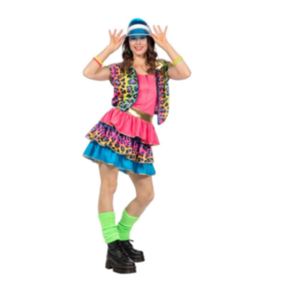 80-luvun Neon Party Mekko Asu