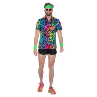 80-luvun Leopardi Paita Neon