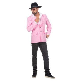 80-Luvun Party Blazer Takki Vaaleanpunainen