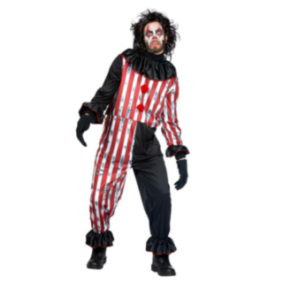 Halloween Klovni Asu Musta/Punainen